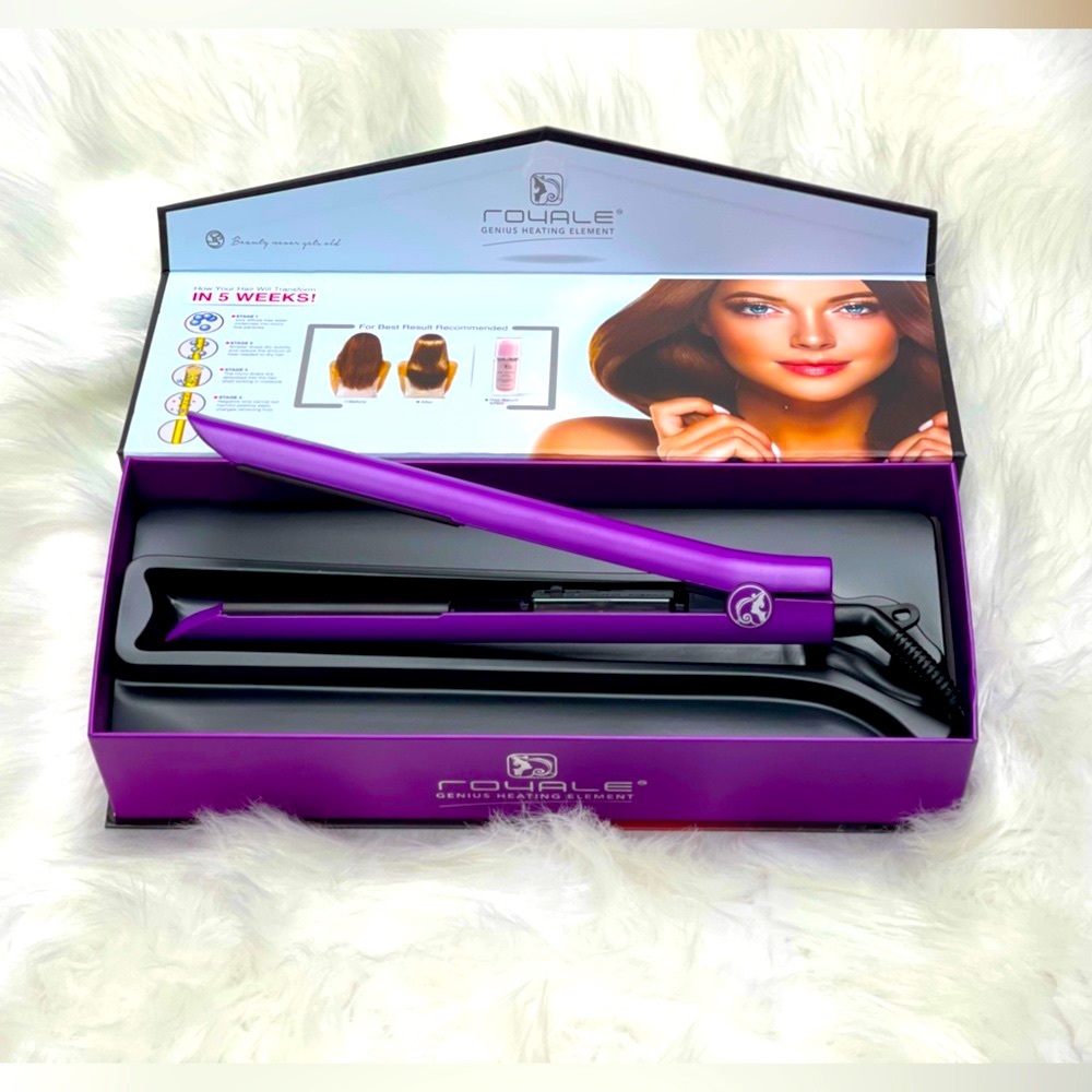 NEW‼️🎁 Royale Hair Straightener Ceramic Royale Flat iron genius heating element
